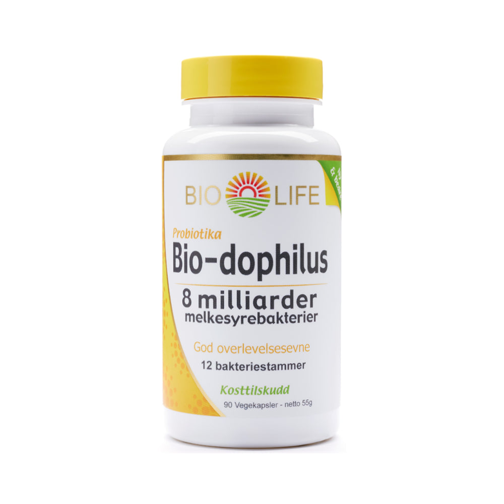 Bio Life Bio-Dophilus 90 kpsl - Aktive melkesyrebakterier for tarmen.