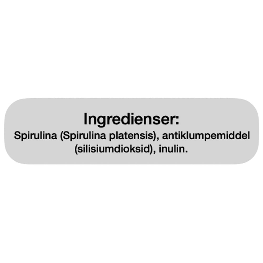 Ingredienser Marcus Rohrer Spirulina 540 Tabletter Refill
