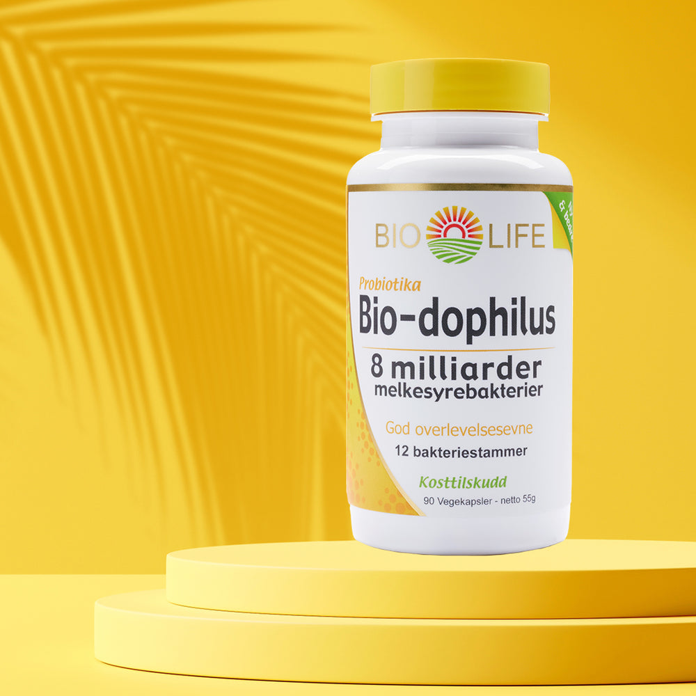 Bio Life Bio-Dophilus 90 kpsl - Aktive melkesyrebakterier for tarmen.