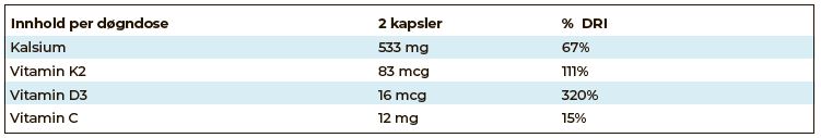 Bio Life - Kalsium med vitamin C, D3 og K2, 90 kpsl.