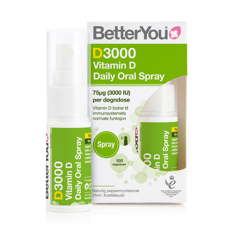 Better You - D3000 Vitamin D3 Daily Oral Spray, 15 ml