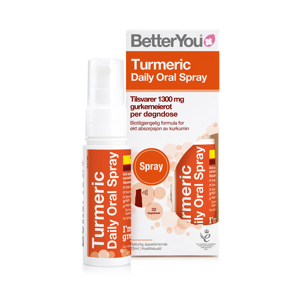 Better You - Turmeric Daily Oral Spray - Begrenset beholdning og holdbarhet.